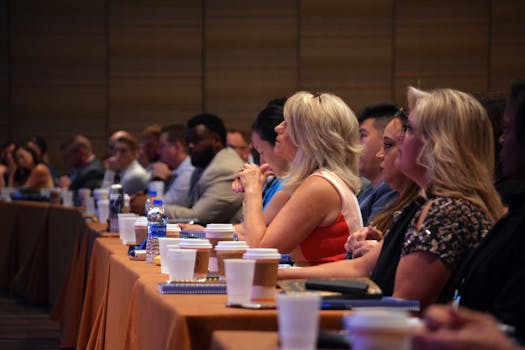 networking at a business event