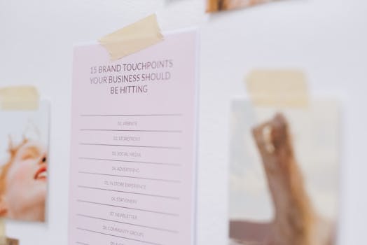 Image of a creative workspace with drafts and marketing materials